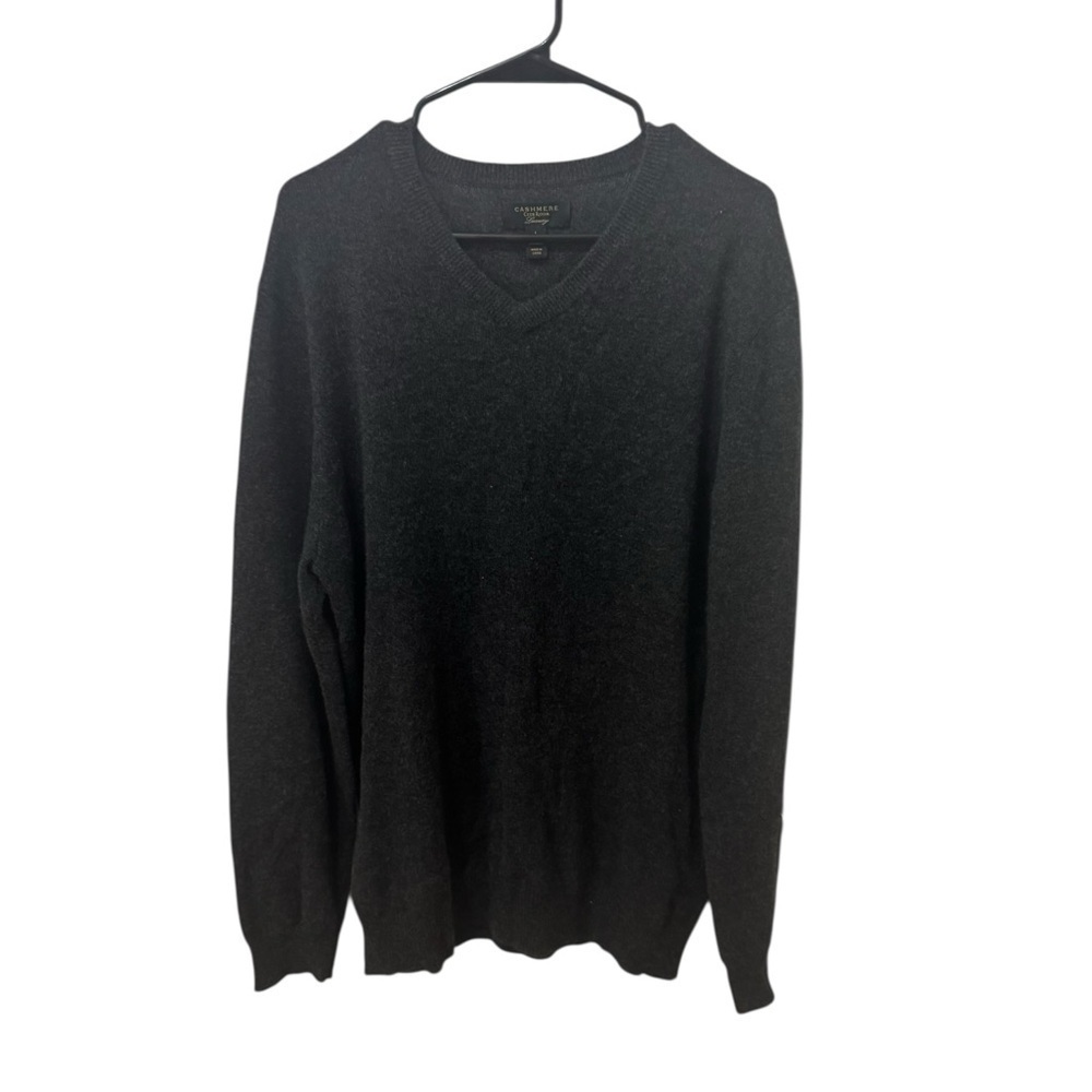 Men’s Club Room Gray 100% Cashmere Sweater Size Large